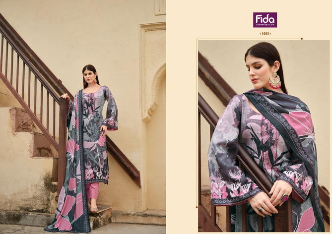 Fida Wave Printed Pashmina Dress Material Catalog
